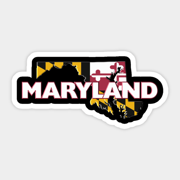Maryland Colored State Sticker by m2inspiration